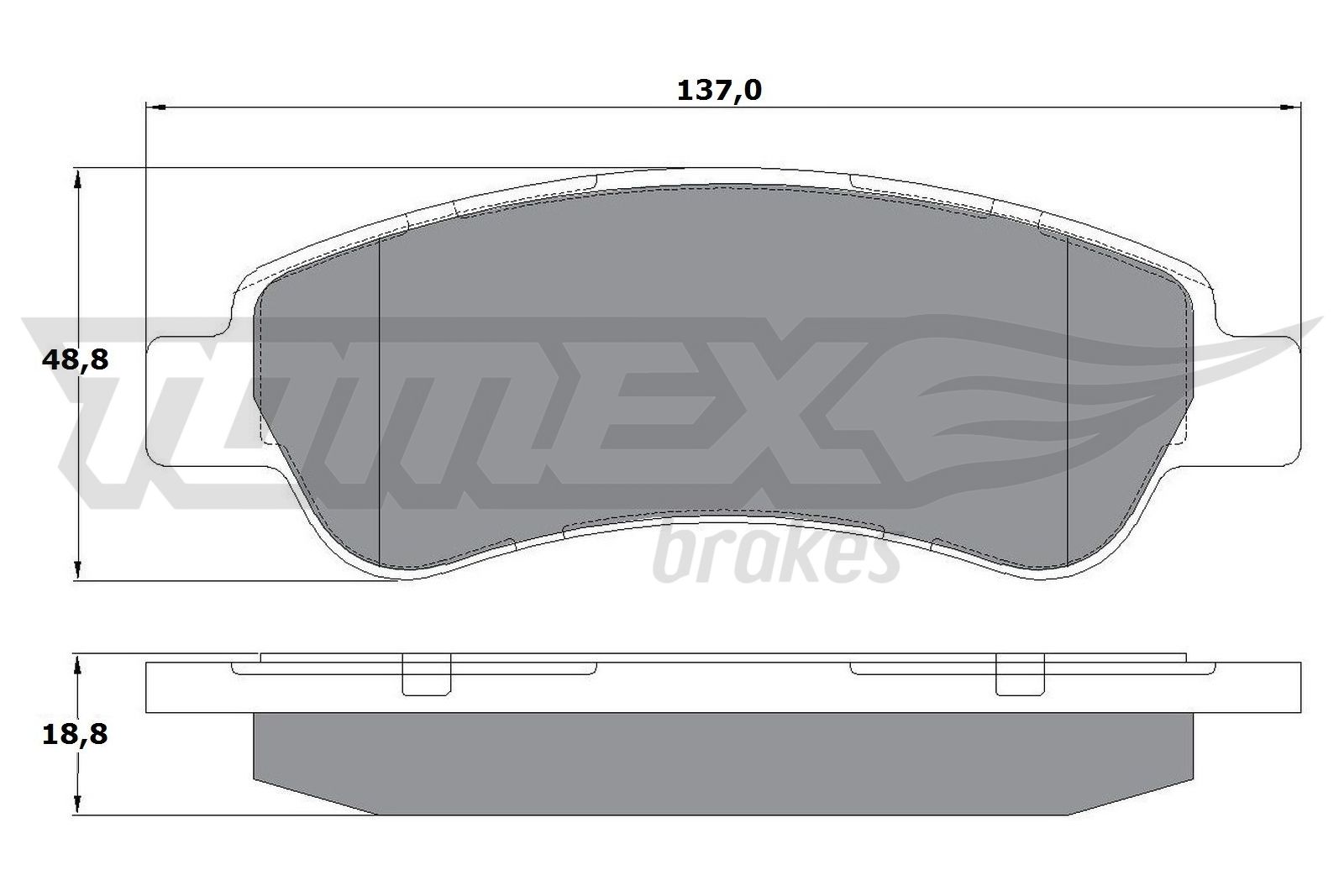 Sada brzdových platničiek kotúčovej brzdy TOMEX Brakes